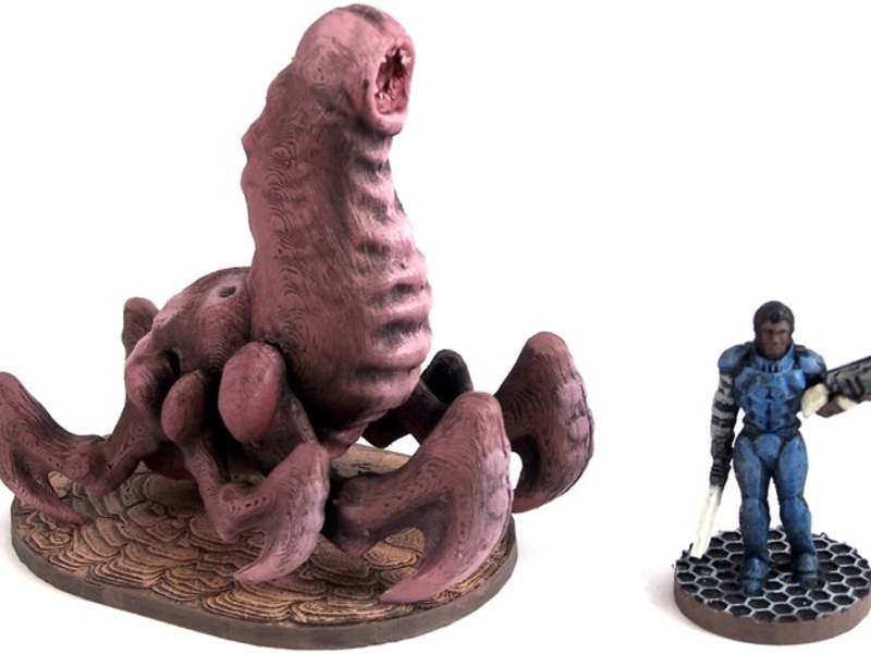 Cave Worm, 28mm Miniature