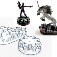 Magic Crystal 28mm Scale Miniature Bases - Thumbnail 1