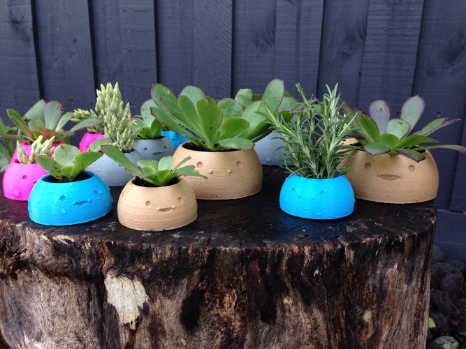 Small Ceramic Happy Pot