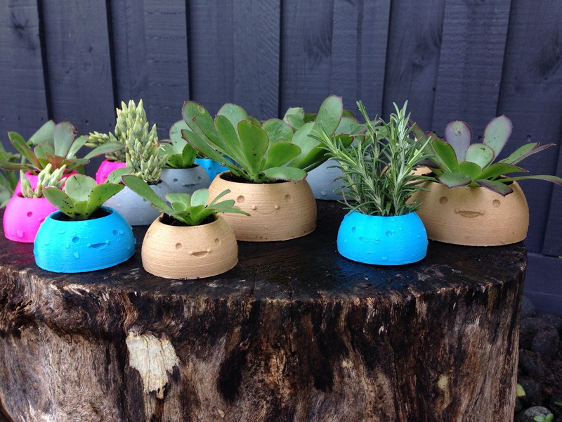 Small Ceramic Happy Pot