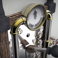 SteamPunked Lightswitch Cover with lever - Thumbnail 4