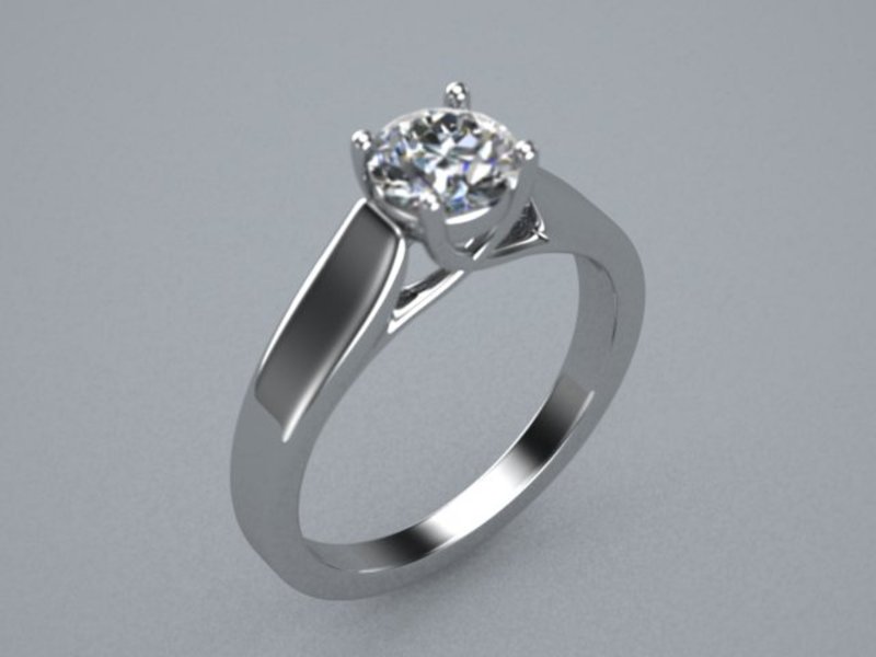 Single Diamond Ring(cross prong)