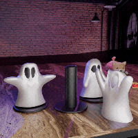 Cute Ghost Trio – 3D Printable Halloween Decoration | STL Spooky Figurines #HALLOWEENSTL - Thumbnail 3
