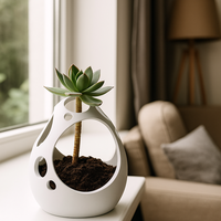 MODERN HANGING POT WITH ORGANIC OPENINGS - Thumbnail 5