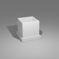 MINIMALIST SQUARE FLOWER POT WITH DRIP TRAY - Thumbnail 2