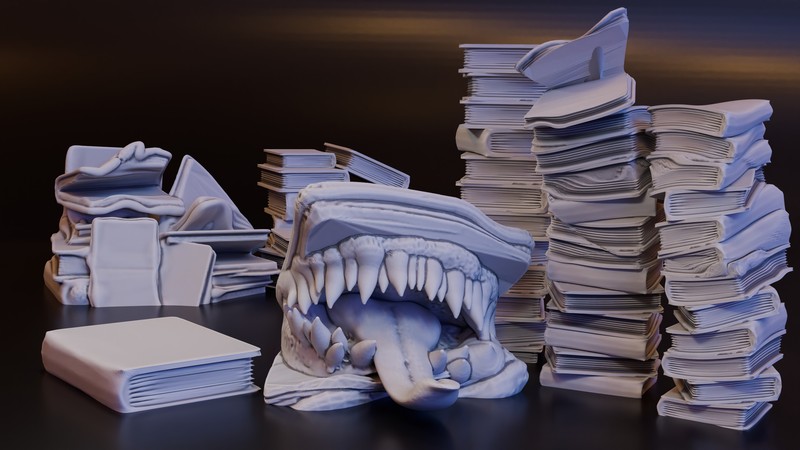 Book Props, Swarms of Books and Book Mimic