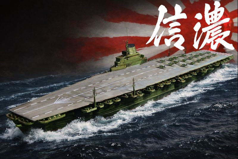IJN Shinano Aircraft Carrier 1/700 & 1/2000 Scale – Static 3D Model for SLA Resin Printing Ready Printable