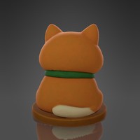 Cute Shiba Inu Dog 3D Model – Cartoon Style Collectible Figurine - Thumbnail 4