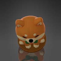 Cute Shiba Inu Dog 3D Model – Cartoon Style Collectible Figurine - Thumbnail 6