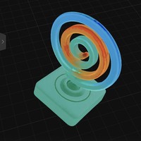 Abstract Neon Spiral Sculpture on Minimal Base – Modern 3D Art Object - Thumbnail 6