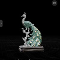 Emerald Majesty – Royal Peacock Sculpture - Thumbnail 2
