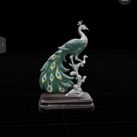 Emerald Majesty – Royal Peacock Sculpture - Thumbnail 4