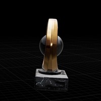 Luxury Golden Orbit Sculpture - Thumbnail 4