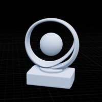 Luxury Golden Orbit Sculpture - Thumbnail 7