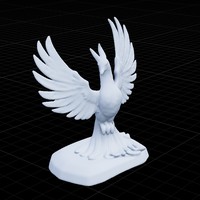 Golden Crystal Phoenix Sculpture - Thumbnail 8
