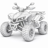 Futuristic Sport ATV Quad Bike Off-Road Vehicle - Thumbnail 2