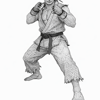 Realistic Martial Arts Fighter Character – Fighting Pose - Thumbnail 2