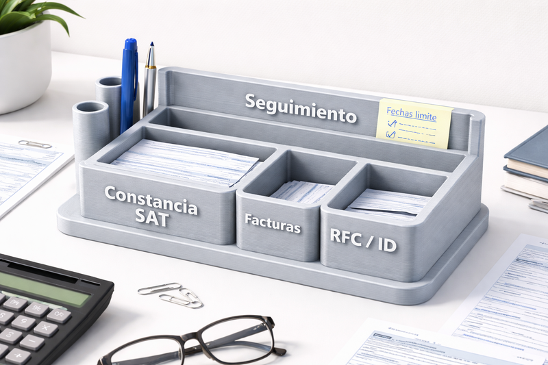 Constancia & RFC Document Organizer  3D Printable Desk Storage