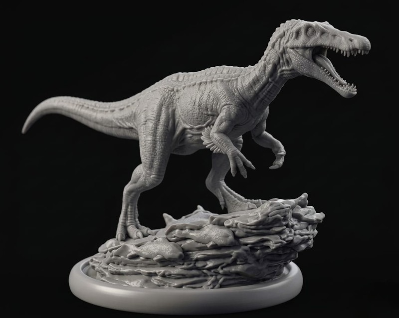 Carcharodontosaurus Statue （Dinosaur Sculpted Realistic Model）