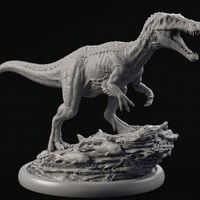 Carcharodontosaurus Statue （Dinosaur Sculpted Realistic Model） - Thumbnail 2