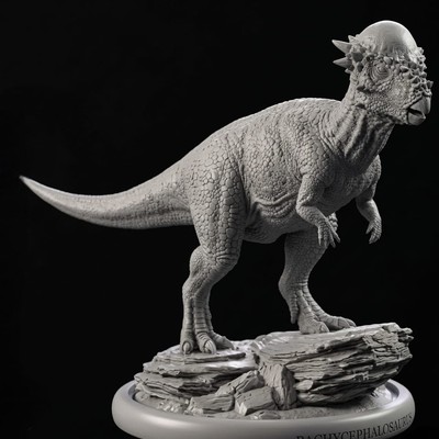 Pachycephalosaurus Statue（Dinosaur Sculpted Realistic Model）