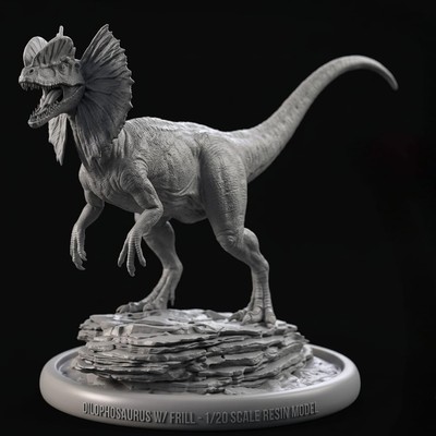 Dilophosaurus Statue （Dinosaur Sculpted Realistic Model）