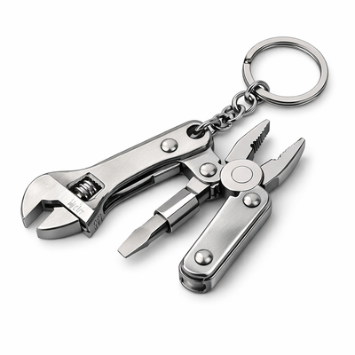 Compact Multi-Tool Keychain - 3D Printable Model for Service Professionals