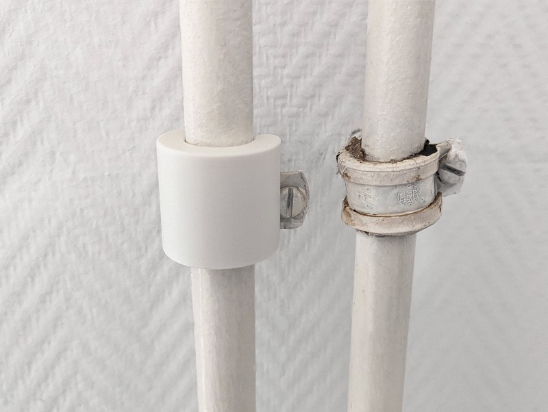 Cover for Pipe Clamp on Wall  (heating tube)