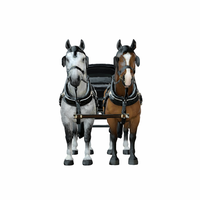 Victorian Horse Carriage with Dual Horses - Thumbnail 3