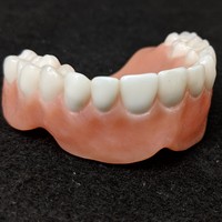 3D Rendering of a Complete Maxillary and Mandibular Denture Set - Thumbnail 2