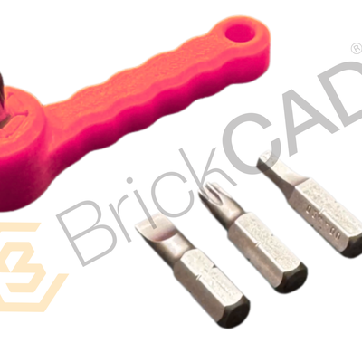 Compact 90° Right-Angle Bit Holder.