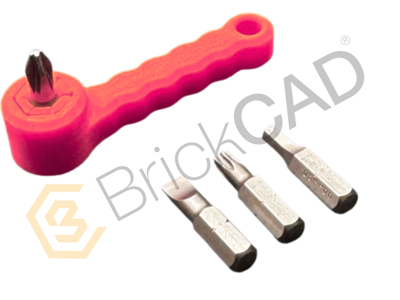Compact 90° Right-Angle Bit Holder.