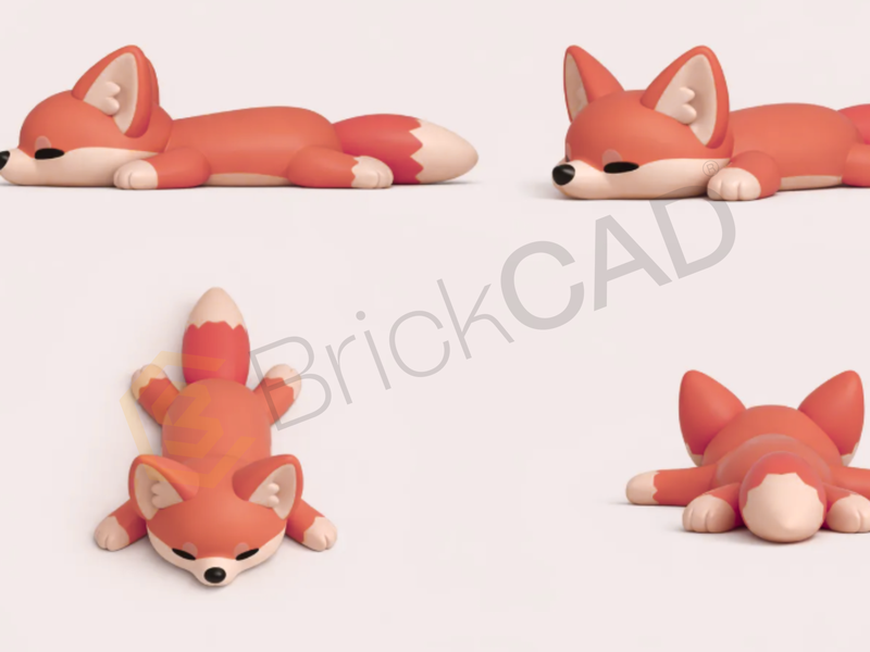 Cute Flexi Desert Fox Keychain