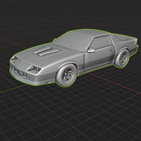 Chevrolet Camaro 1990 – Classic American Muscle Car STL File for 3D Printing - Thumbnail 6