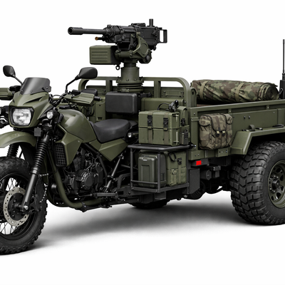 Military Tactical Trike Bike 3D Model