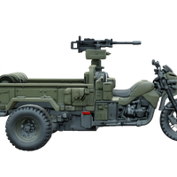 Military Tactical Trike Bike 3D Model - Thumbnail 5
