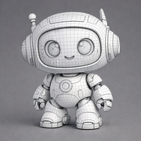 Cute Futuristic Robot Character - Thumbnail 2