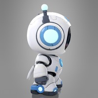 Cute Futuristic Robot Character - Thumbnail 3
