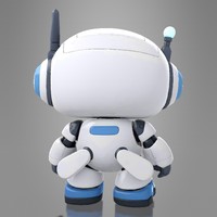 Cute Futuristic Robot Character - Thumbnail 4
