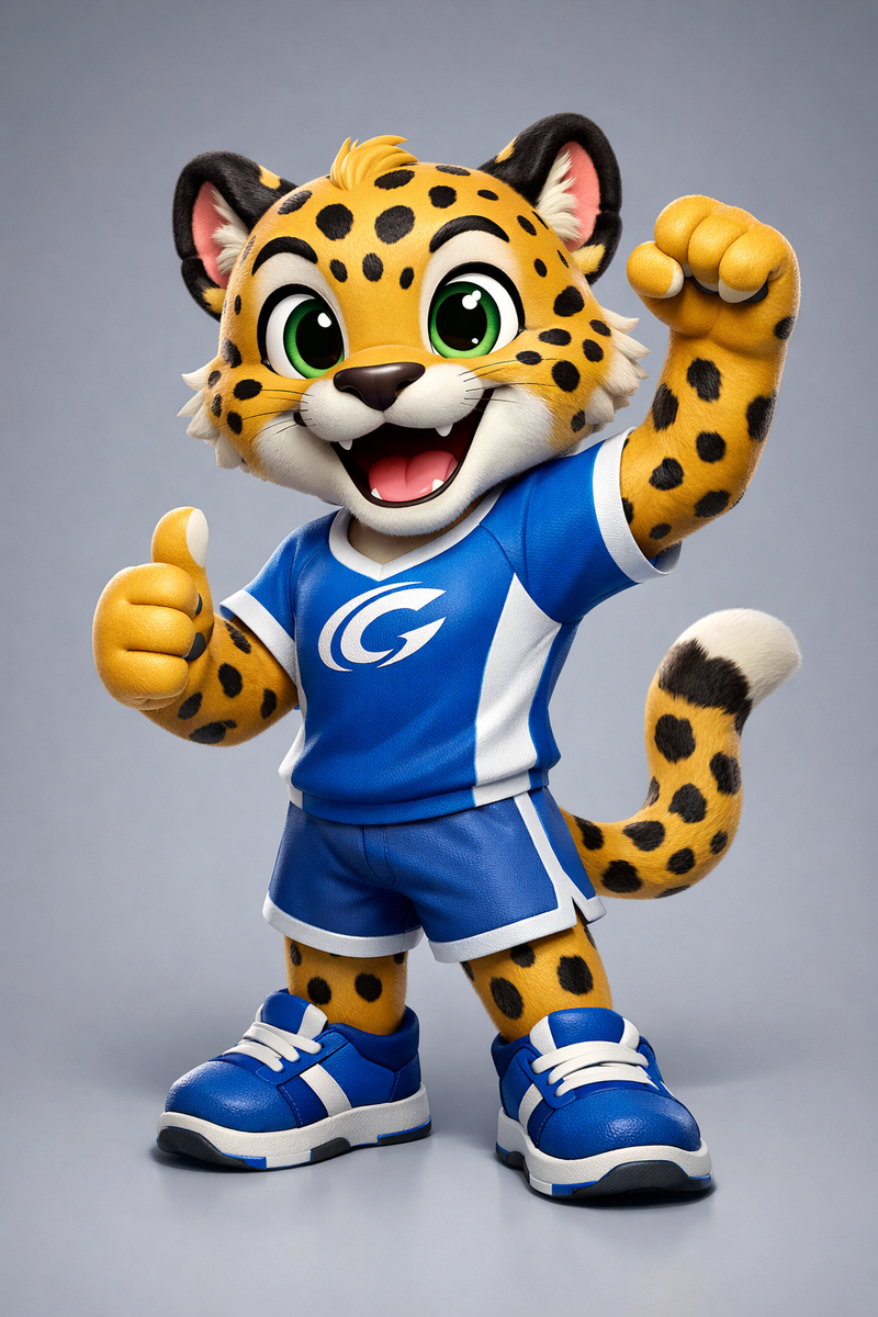 Cartoon Leopard Mascot