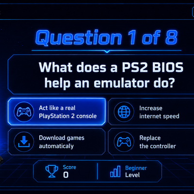PS2 Setup Quiz Game Plaque