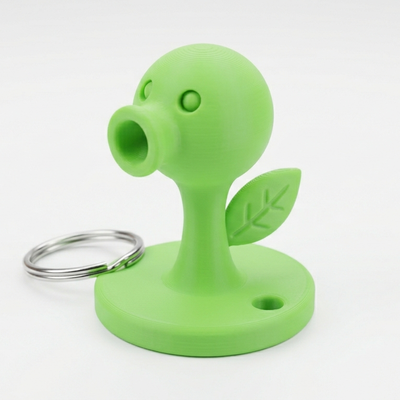 Peashooter-Inspired 3D Printed Keychain & Display Model
