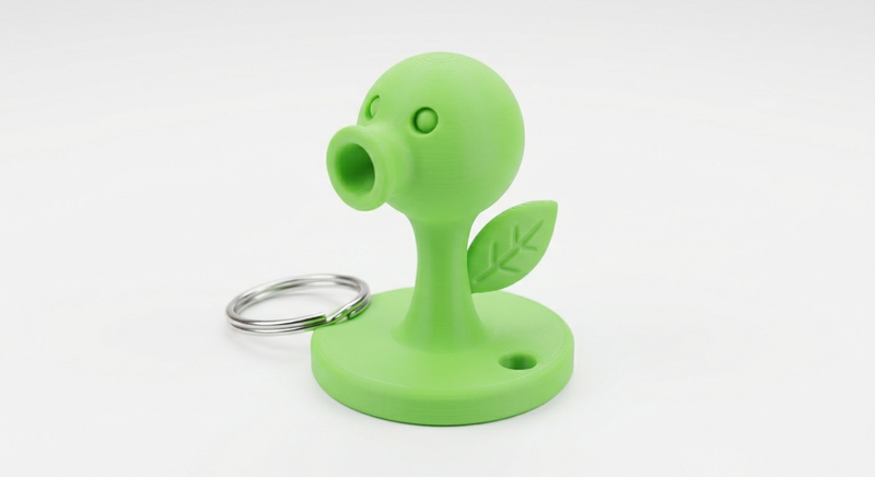 Peashooter-Inspired 3D Printed Keychain & Display Model