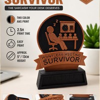 Office desk decoration, pointless meeting survivor - Thumbnail 1