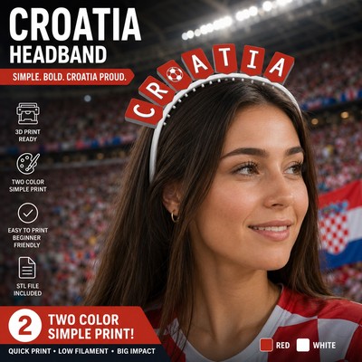 Tiara Croatia - football fan headband
