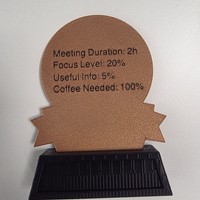 Office desk decoration, pointless meeting survivor - Thumbnail 5