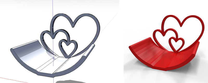 Heart toilet roll holder