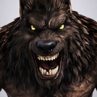 Realistic Muscular Werewolf Monster - Thumbnail 2