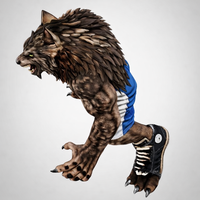 Realistic Muscular Werewolf Monster - Thumbnail 4