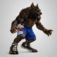 Realistic Muscular Werewolf Monster - Thumbnail 7